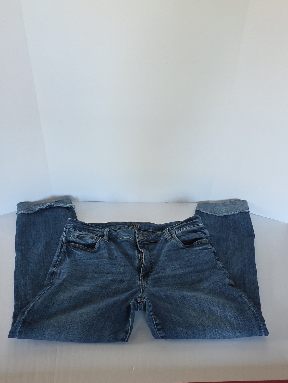 KUT FROM THE KLOTH(12) HIGH-RISE ANKLE STRAIGHT LEG JEANS